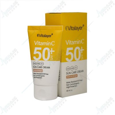 کرم ضد آفتاب SPF50+ حاوی ویتامین C ویتالیر 40 میلی لیتر